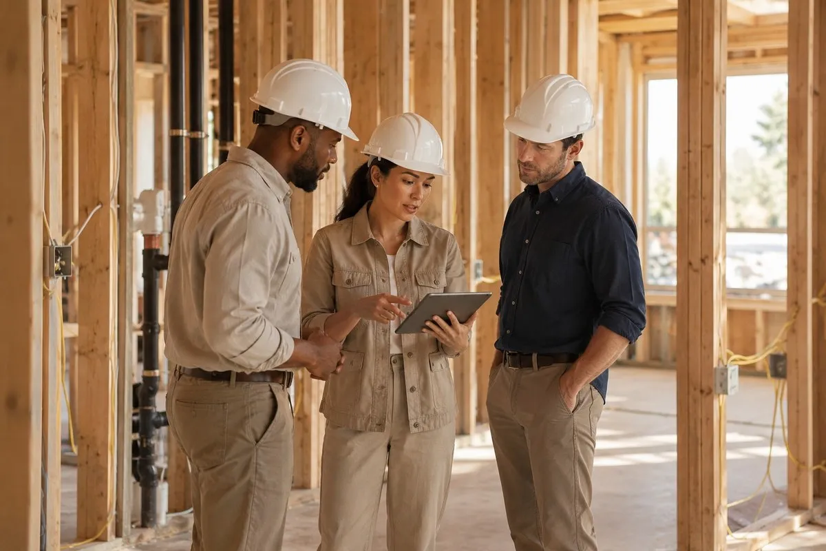 Builders and contractors: Check work and settle questions with the whole team
